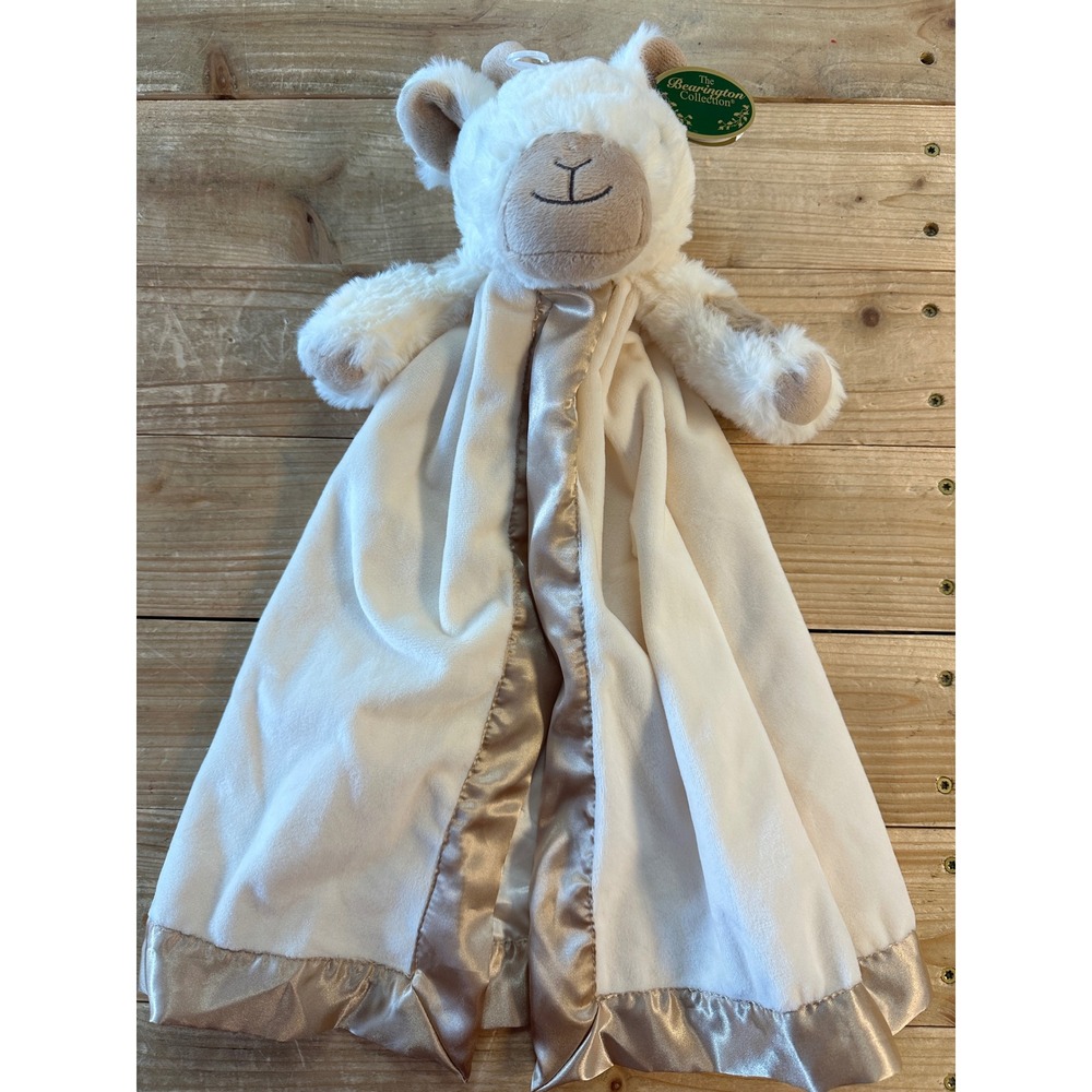 Bearington Baby Lil Gilly Giraffe Snuggler Security Blanket Cream Tan Satin Trim